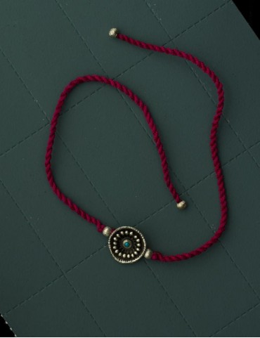 Sterling Silver Firoza Rakhi