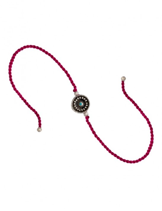 Sterling Silver Firoza Rakhi