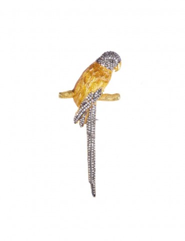 Sterling Silver Parrot Brooch