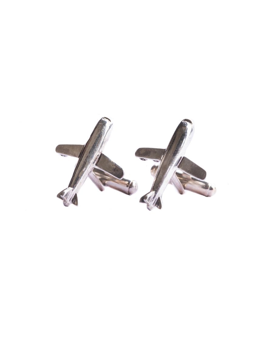 Sterling Silver Aeroplane Cufflinks