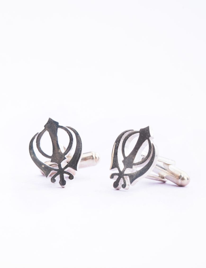 Sterling Silver Khanda Cufflinks