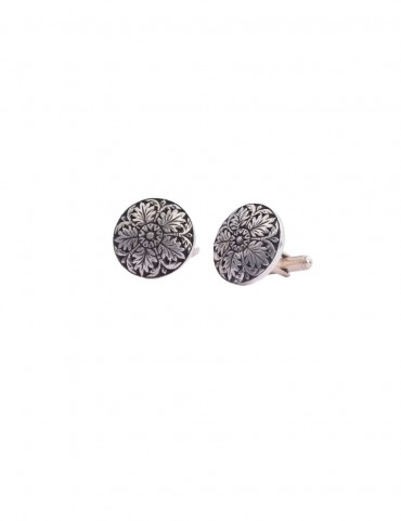 Sterling Silver Floral Cufflinks