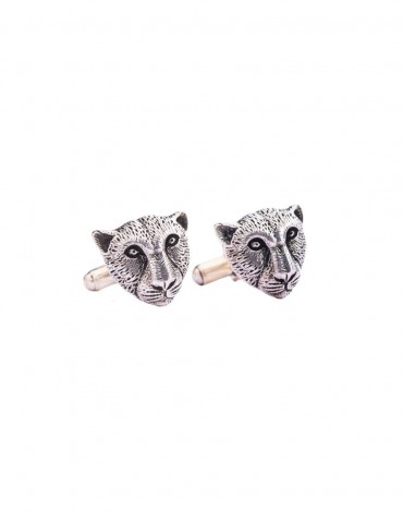 Sterling Silver Leopard Cufflinks