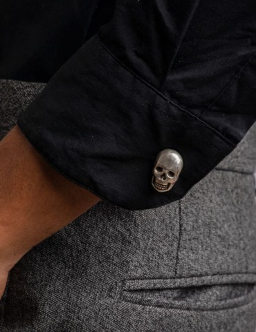 Sterling Silver Skull Cufflinks