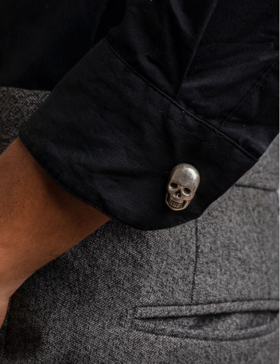 Sterling Silver Skull Cufflinks