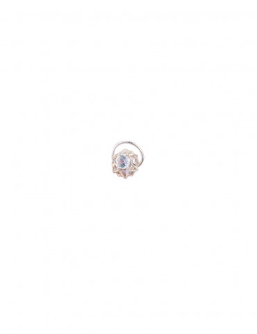 Sterling Silver Crystal Stud Nose Pin