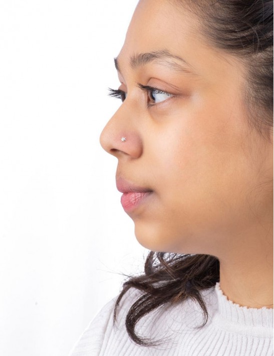 Sterling Silver ‘Far from me’ Nose Pin