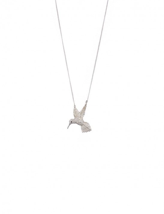 Sterling Silver Humming Bird Pendant Small