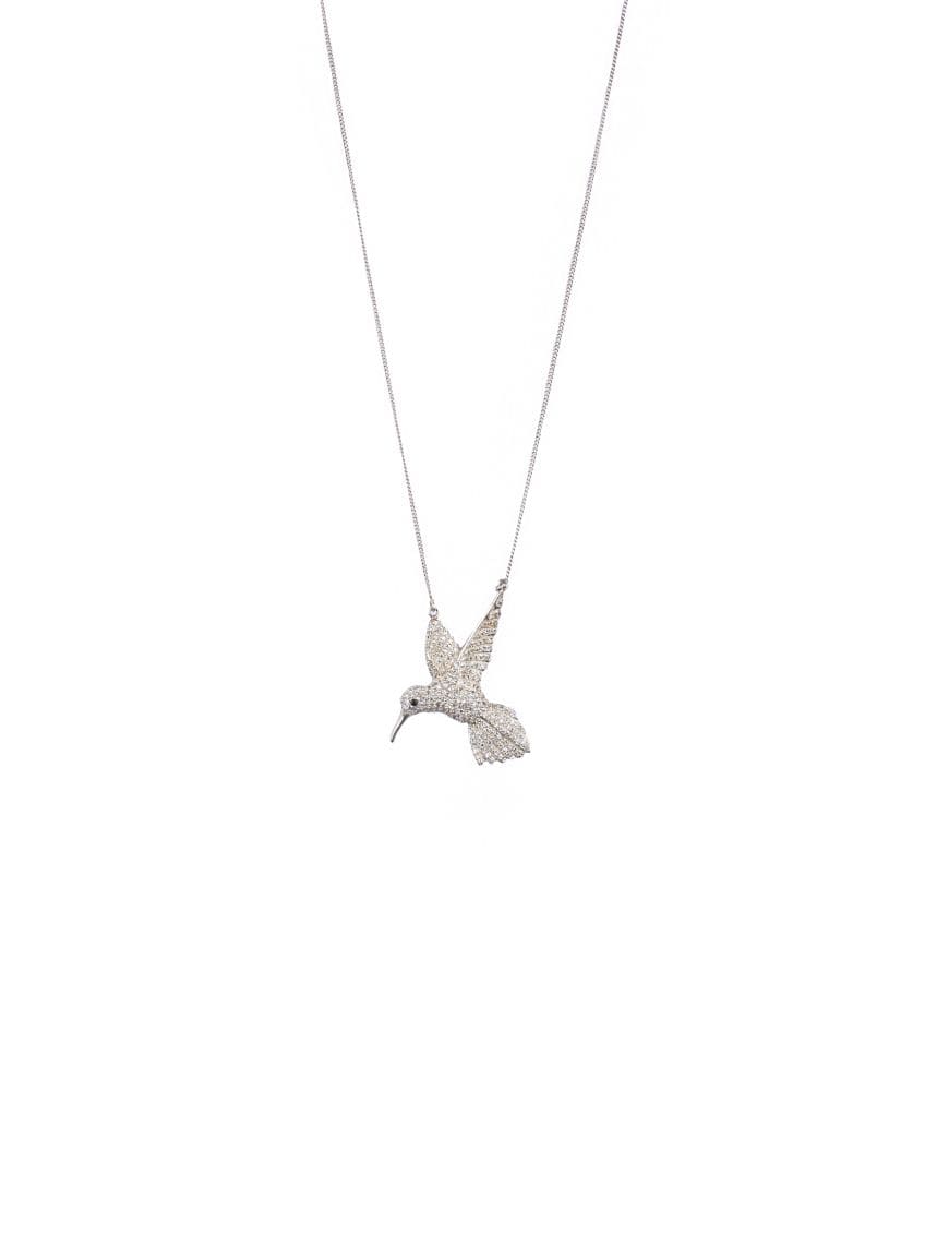 Sterling Silver Humming Bird Pendant Small