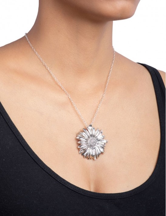 Sterling Silver Sunflower pendant