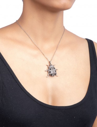 Sterling Silver Lady Bug Pendant