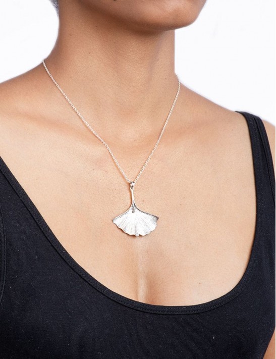 Sterling Silver Ginko leaves Pendant