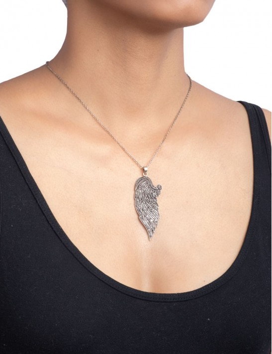 Sterling Silver Angel Wings Pendant