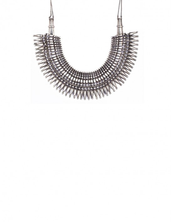 Sterling Silver Tribal Choker Necklace