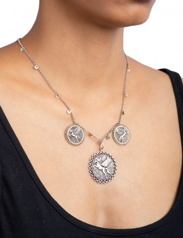 Sterling Silver Pegasus Coin Necklace
