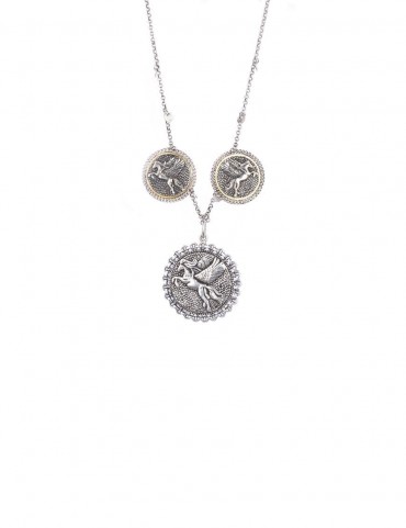 Sterling Silver Pegasus Coin Necklace