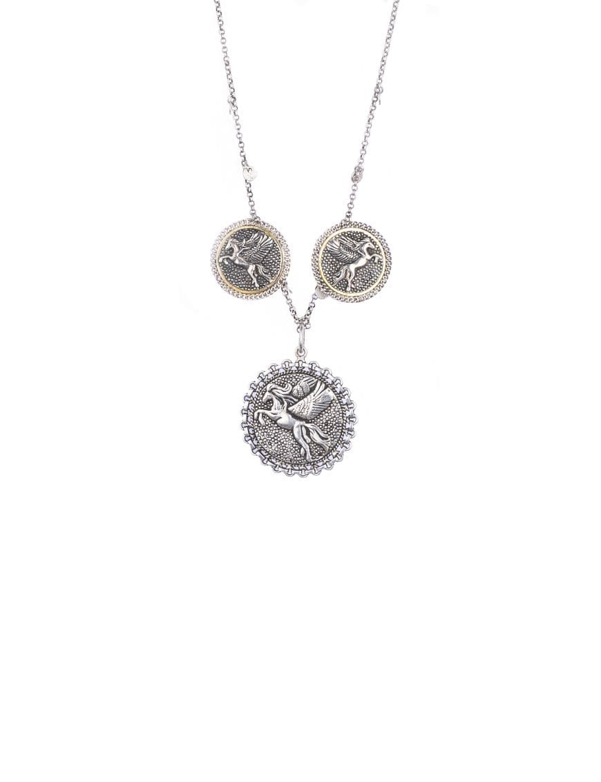 Sterling Silver Pegasus Coin Necklace