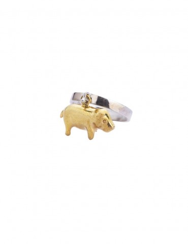 Sterling Silver Oink-Oink Ring