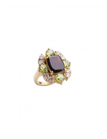 Sterling Silver Garnet Ring