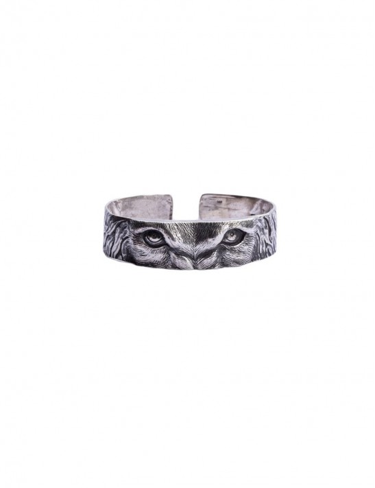 Sterling Silver Lion Eye Bangle 