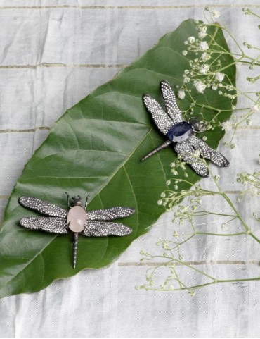 Sterling Silver DragoFly Bejewelled Brooch