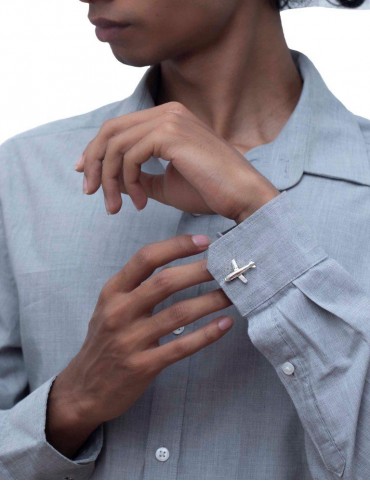 Sterling Silver Aeroplane Cufflinks