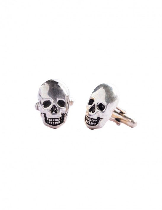 Sterling Silver Skull Cufflinks