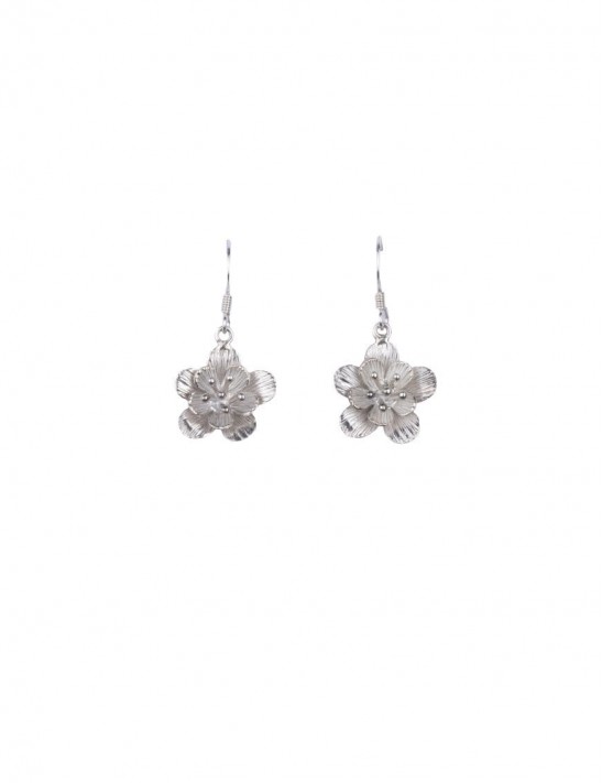 Sterling Silver Floral Earrings