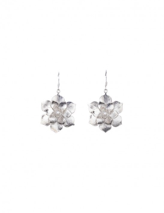 Sterling Silver Succulent Earrings