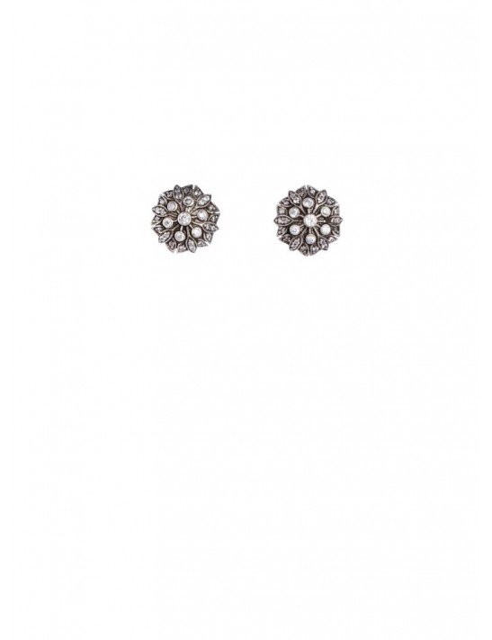 Sterling Silver Handcrafted Floral Studs