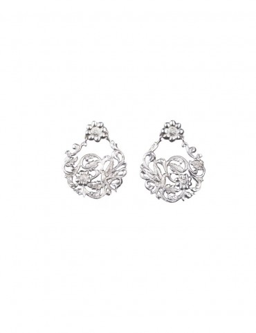 Sterling Silver Repoussé Earrings