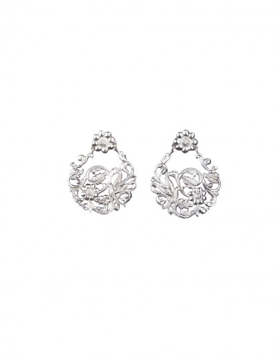 Sterling Silver Repoussé Earrings