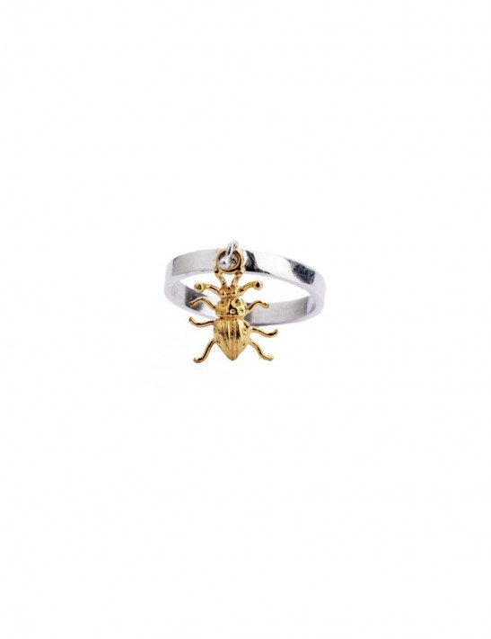 Sterling Silver Bug Ring