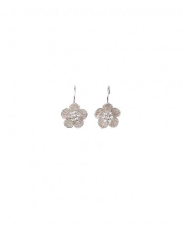Sterling Silver Freshwater Pearl Floral Earrings