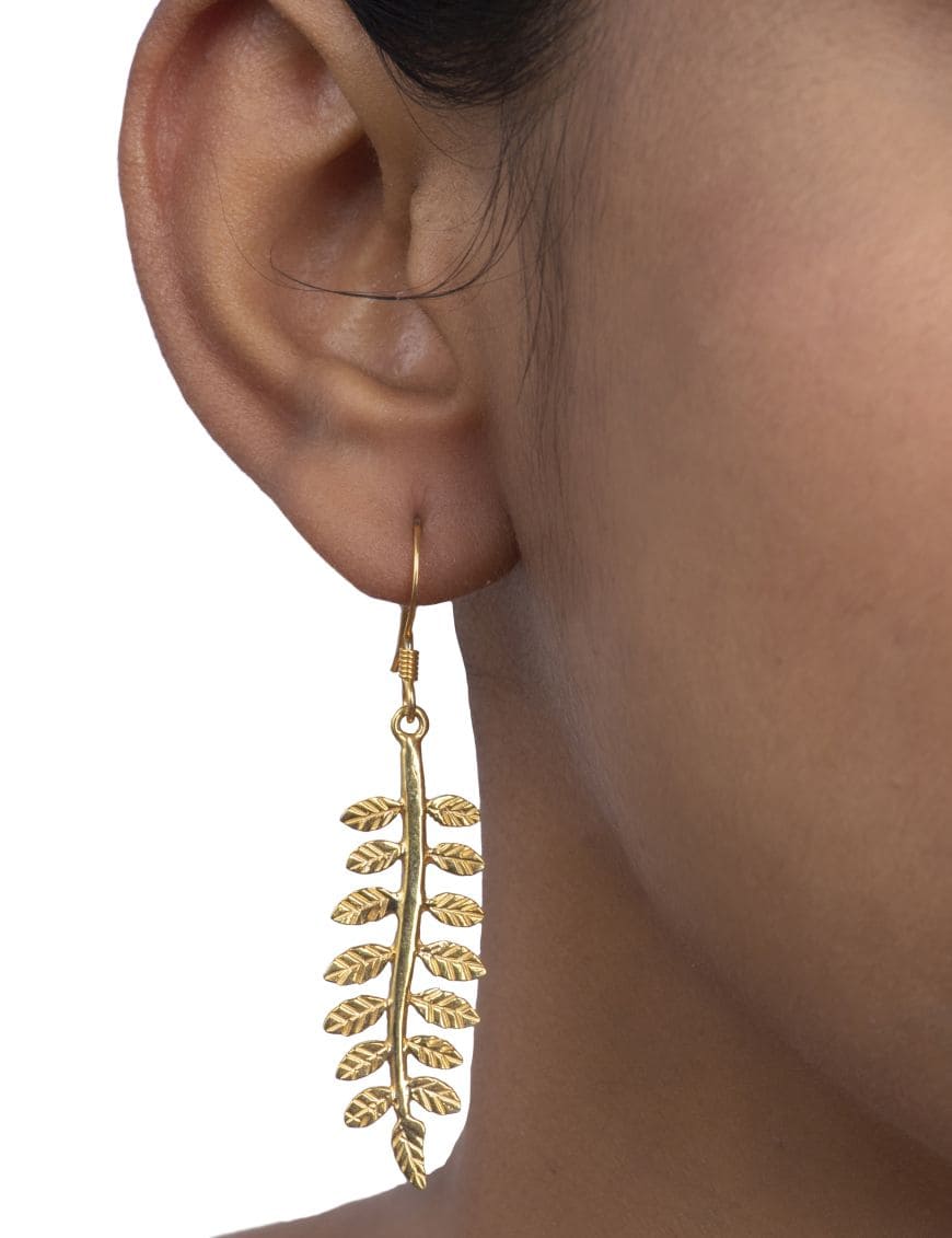 Sterling Silver Ferns Earrings