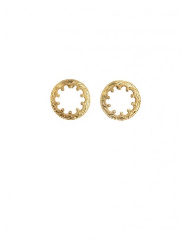 Sterling Silver Round Raawa Earrings