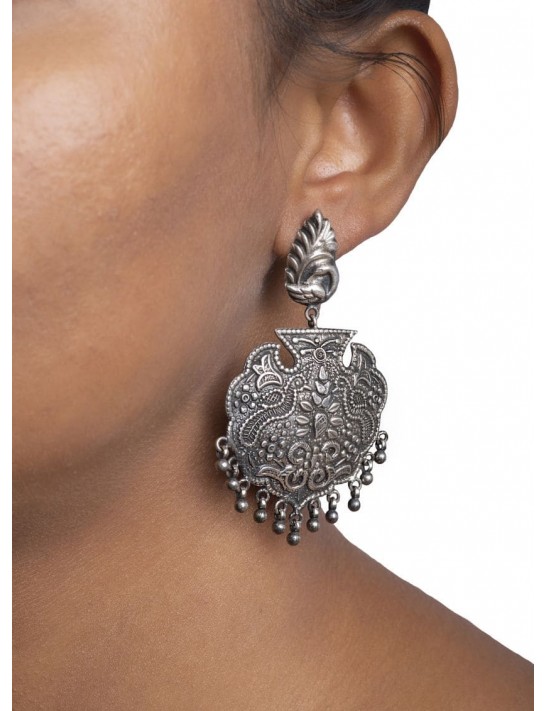 Sterling Silver Confronting Birds earrings