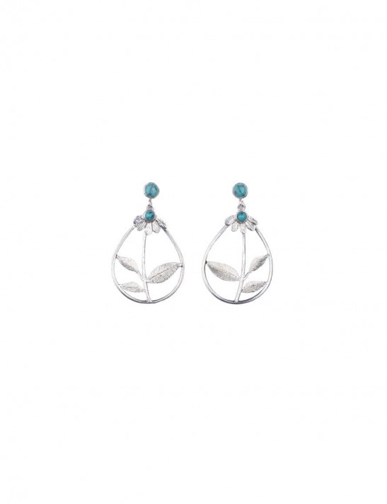 Sterling Silver Firoza Light weight Earrings