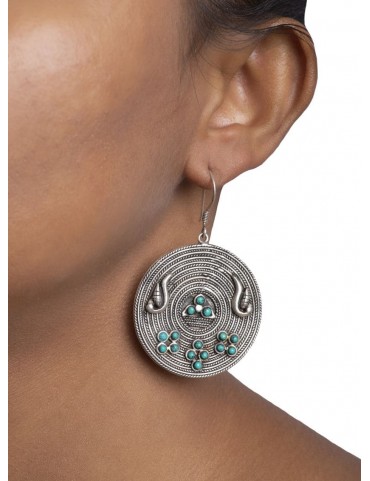 Sterling Silver Parrot Coil Earrings