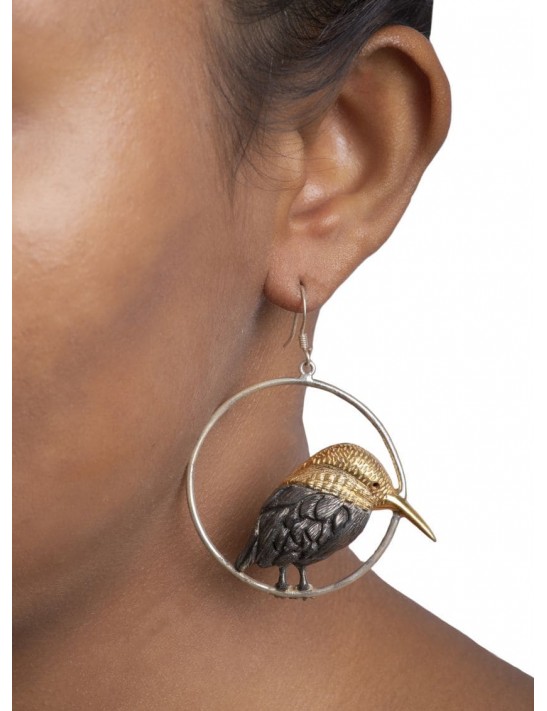 Sterling Silver Kingfisher Earrings