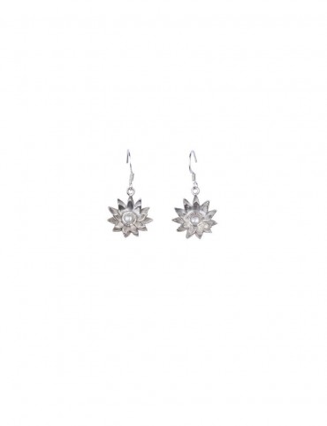 Sterling Silver Floral on Floral Earrings