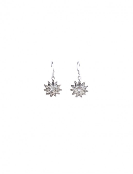 Sterling Silver Floral on Floral Earrings