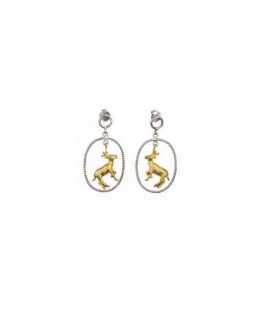 Sterling Silver Deer Earrings