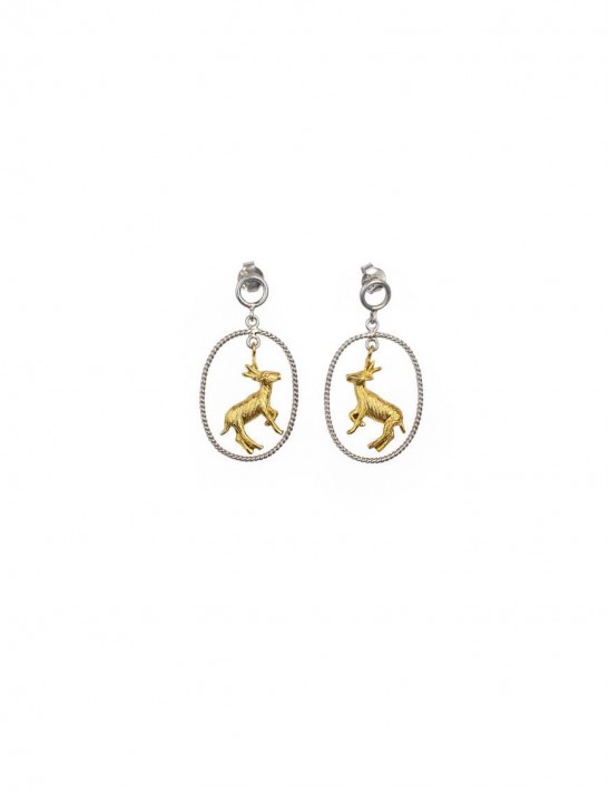 Sterling Silver Deer Earrings