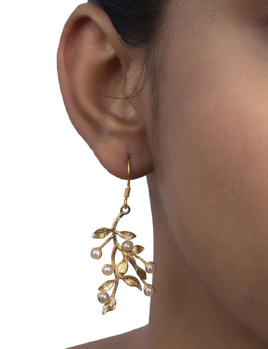 Sterling Silver Light weight Leaf earrings