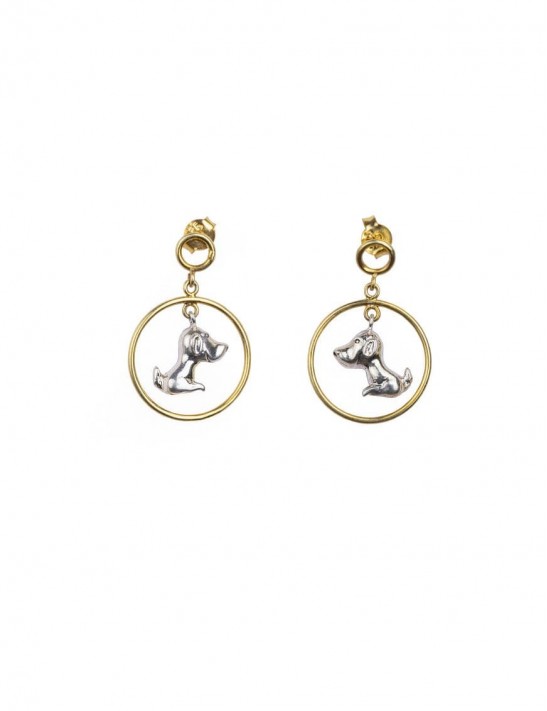 Sterling Silver Dog Earrings