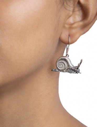 Sterling Silver Shy Snail Earrings 