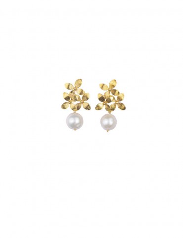 Sterling Silver Flower Cluster Earrings