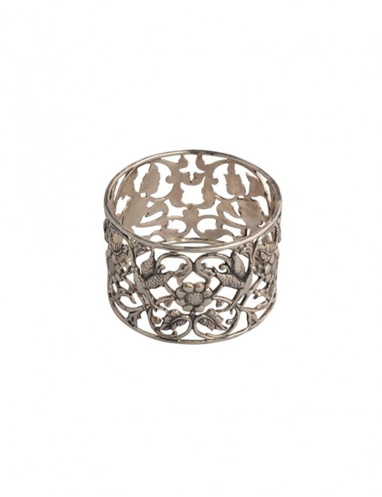 Sterling Silver Repousse Bangle 