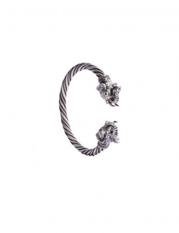 Sterling  Silver Haathi Head Bangle 